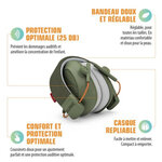 Casque antibruit pour enfant alpine muffy kaki  - 25db