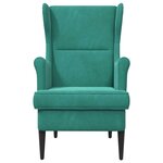 vidaXL Fauteuil Turquoise Velours