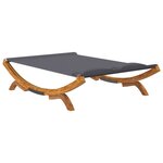 vidaXL Lit de repos d'extérieur 165x188 5x46 cm Bois courbé Anthracite