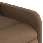 vidaXL Fauteuil inclinable de massage électrique marron tissu