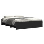 vidaXL Cadre de lit sans matelas noir 150x200 cm bois d'ingénierie