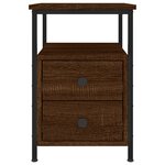 vidaXL Tables de chevet 2Pièces chêne marron 34x35 5x50cm bois ingénierie