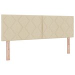 vidaXL Tête de lit LED Crème 160 cm tissu