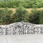 vidaXL Paniers à gabions arqués 25 Pièces 400x50x60/80 cm Fer galvanisé