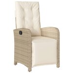vidaXL Ensemble à manger de jardin avec coussins 5Pièces Beige poly rotin