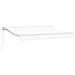 vidaXL Auvent Rétractable Blanc 250x200 cm tissu