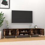 vidaXL Meuble TV chêne fumé 180x31 5x40 cm bois d'ingénierie