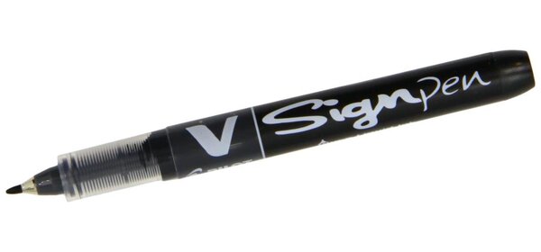 Stylo feutre V Sign Pen Pointe moyenne 0 6 mm Noir PILOT