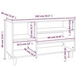 vidaXL Armoire à chaussures Sonoma gris 102x36x60 cm Bois d'ingénierie