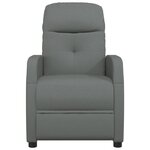 Vidaxl fauteuil inclinable électrique gris foncé tissu