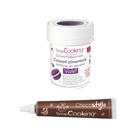 Stylo chocolat + Colorant alimentaire Violet