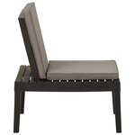 vidaXL Chaises de salon de jardin et coussins lot de 2 Plastique Gris