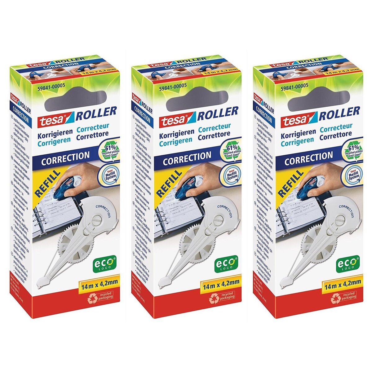 Cassette De Recharge TIPP-EX Easy Refill - Bande Correctrice 5 Mm X 14 M - Pour Correcteur Automatique