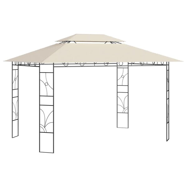vidaXL Belvédère 4x3x2 7 m Crème 160 g/m²