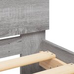 vidaXL Cadre de lit avec tête de lit et LED sonoma gris 180x200 cm