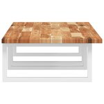 vidaXL Étagère de vasque murale acier et bois massif d'acacia