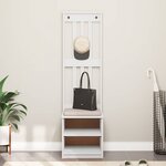 vidaXL Portemanteau SANDNES blanc 45x40x159 5 cm bois massif pin