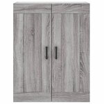 vidaXL Buffet haut Sonoma gris 69 5x34x180 cm Bois d'ingénierie