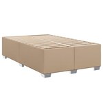 vidaXL Sommier à lattes de lit matelas cappuccino 120x190cm similicuir