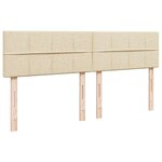 vidaXL Sommier à lattes de lit avec matelas Crème 200x200 cm Tissu