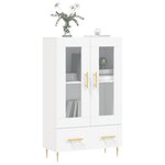 vidaXL Buffet haut blanc 69 5x31x115 cm bois d'ingénierie