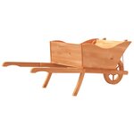 vidaXL Jardinière brouette 128x45 5x43 cm bois de sapin massif