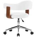 vidaXL Chaises pivotantes à manger lot de 6 bois courbé et similicuir