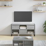 vidaXL Meuble TV Gris Sonoma 100 x 36 x 49 5 cm Bois d'ingénierie