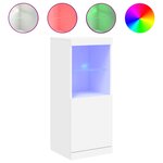 vidaXL Buffet avec lumières LED blanc 41x37x100 cm