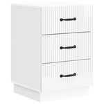 vidaXL Cabinet de chevet avec tiroir Blanc brillant 43 x 41 x 63 5 cm