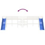vidaXL Lit mezzanine enfants toboggan blanc 80x200 cm bois pin massif