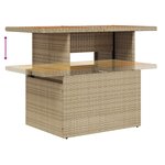Ensemble de canapé de jardin 6 pièces avec coussins Beige en Rotin