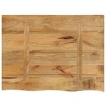 vidaXL Dessus de table 70x60x2 5 cm bord vif bois massif manguier brut