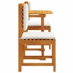 vidaXL Ensemble bistro de jardin 3 Pièces Marron Bois d'acacia massif