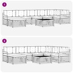 vidaXL Ensemble de canapés d'extérieur 8 pc Naturel et Beige