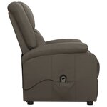 vidaXL Fauteuil Gris Similicuir