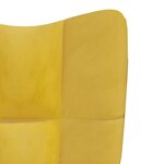 vidaXL Chaise de relaxation avec repose-pied Jaune moutarde Velours
