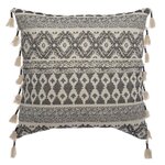 Coussin Jacq Ritual - 60 x 60 cm - Beige et noir