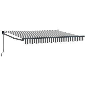 vidaXL Auvent rétractable Anthracite et blanc 3 5 x 2 m