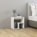 vidaXL Tables de chevet 2 Pièces blanc 40x30x40 cm bois d'ingénierie