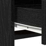Ensemble de coiffeuse 2 pièces avec LED en bois d'ingénierie noir