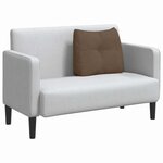 vidaXL Coussin de Dos Marron 60 x 24 x 50 cm tissu