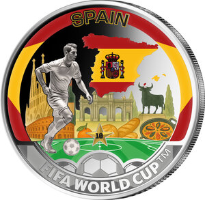 Monnaie SPAIN FIFA World Cup Champions Metal 50 Cents Solomon Islands 2026 (PRÉCOMMANDE)