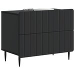 vidaXL Cabinet de chevet Noir 62 x 34 5 x 49 5 cm Bois d'ingénierie