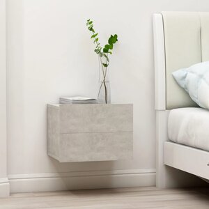 vidaXL Table de chevet Gris béton 40x30x30 cm Bois ingénierie