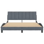 vidaXL Cadre de lit sans matelas gris foncé 160x200 cm velours