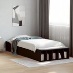 vidaXL Cadre de lit sans matelas noir 90x200 cm