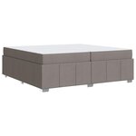vidaXL Cadre de lit avec matelas Taupe 200 x 200 cm tissu
