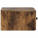 vidaXL Cabinet de chevet mural Chêne fumé 34 5 x 33 x 20 cm