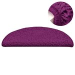 vidaXL Tapis d'escalier 15 pièces 56 x 17 x 3 cm Rose Demi-rond